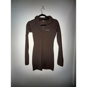 Prix brown mini dress long sleeve size Small